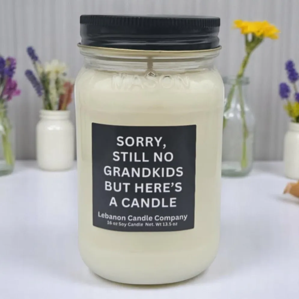 Sorry Still No Grandkids Funny Candle - Sun Washed Citrus