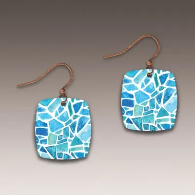 HM09S Resort Glass Button Drop Handmade Earrings