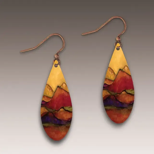 SH17DE Desert Mountains Dew Drop Handmade Earrings