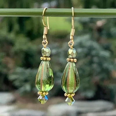 Melon Drop - Green Earrings