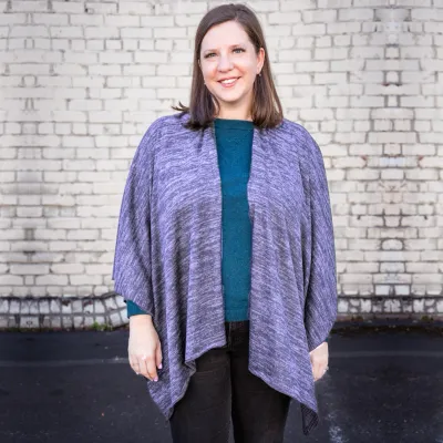 Heather Jersey Wrap - Periwinkle