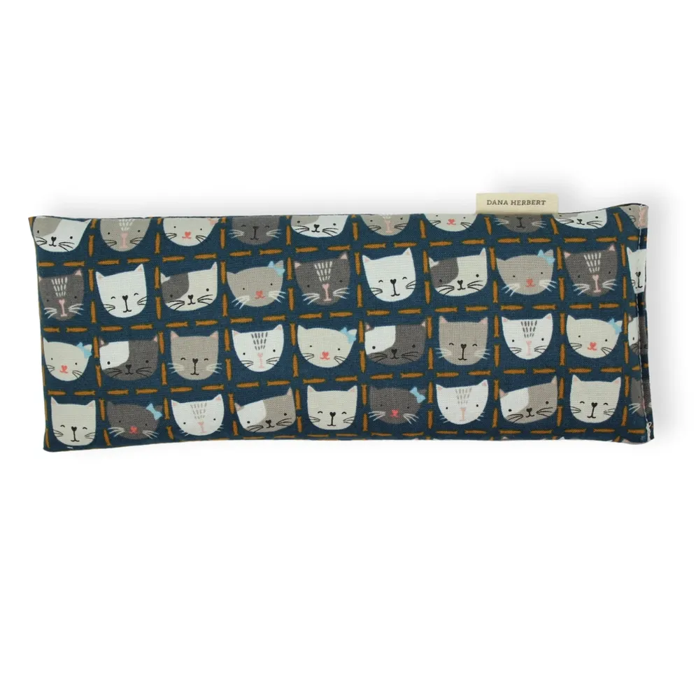 Eye Pillow - 443 | Cats on Blue Lavender