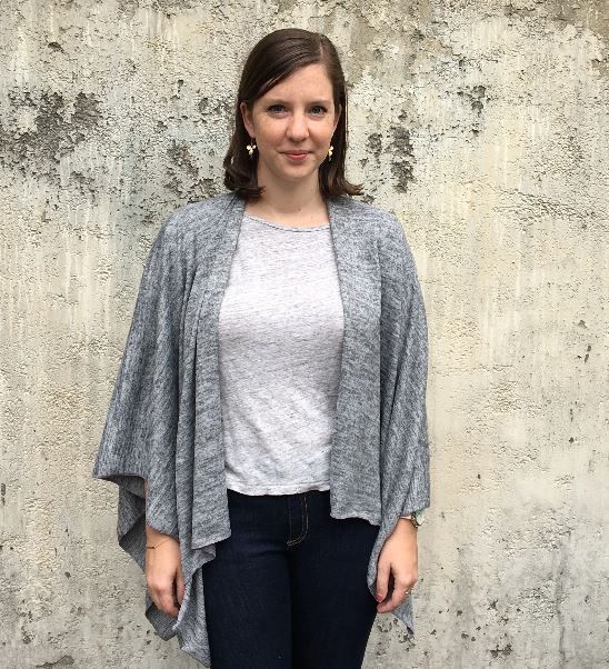 Heather Jersey Wrap - Grey