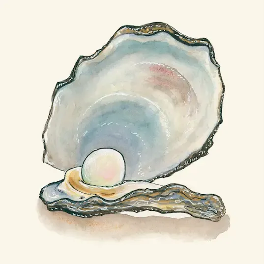 De la Mer Oyster Art Print - 8x10