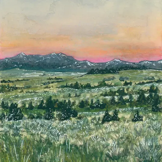 Ruby Valley, Montana Sunset Art Print - 8x10