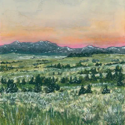 Ruby Valley, Montana Sunset Art Print - 8x10