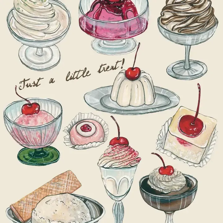 Just A Little Treat Art Print 8x10