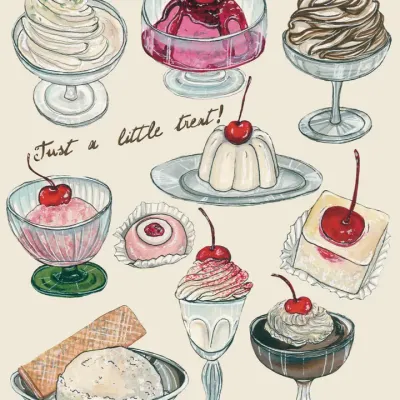 Just A Little Treat Art Print 8x10