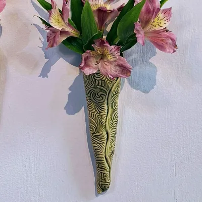 Wall Moss Green Vase