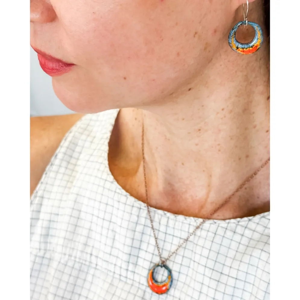 Batik Poppy Necklace