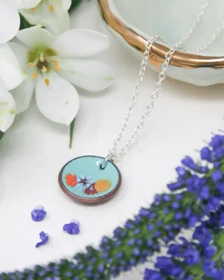 Fiora Blue Copper Necklace