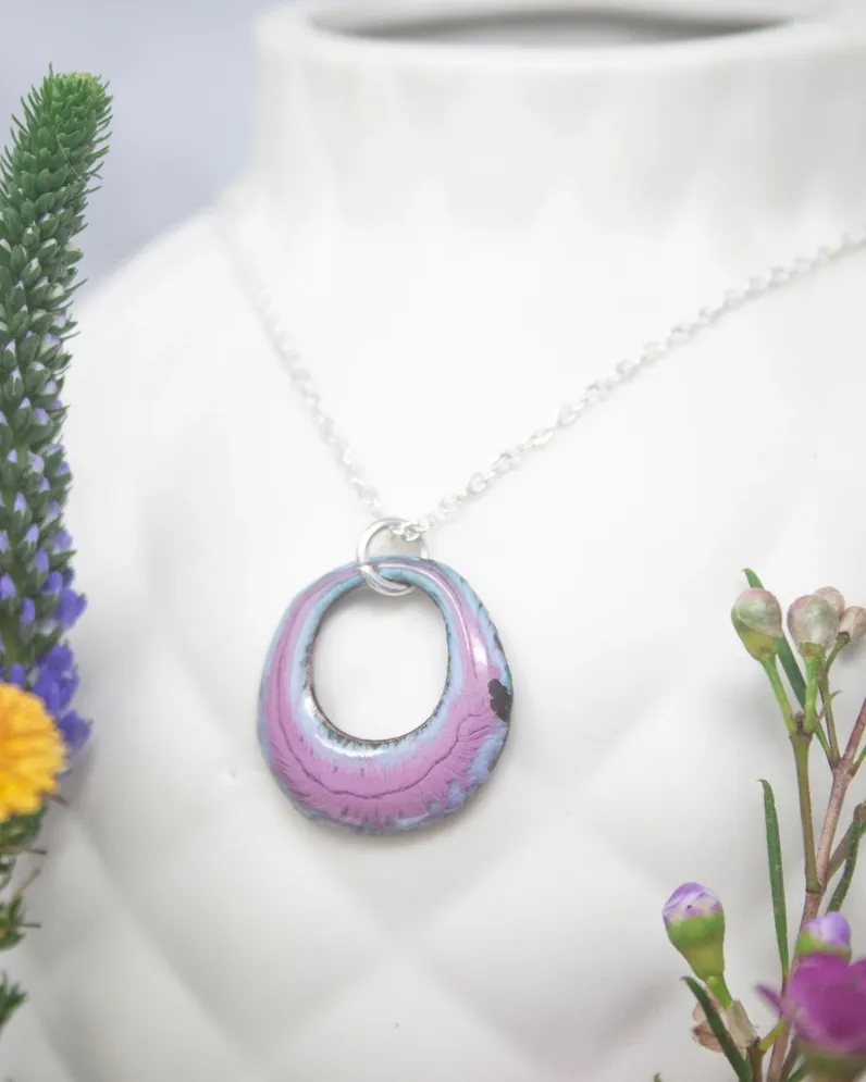 Batik  Lavender Necklace