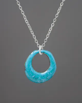 Batik Succulent Necklace