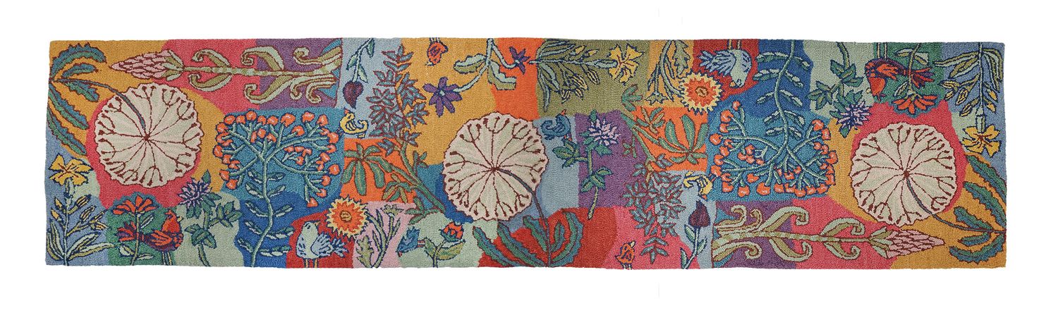 Bloomer Wild Hooked Wool Rug 2' X 8'