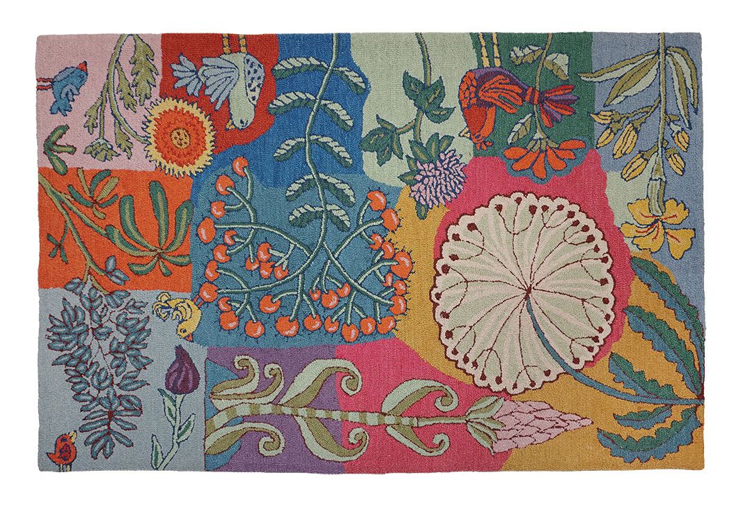 Bloomer Wild Hooked Wool Rug 4' X 6'