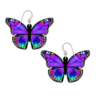 Arora - Large Purple Butterfly Earring  EA164P