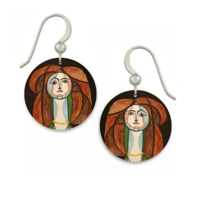 Picasso Muse - 3/4" Disc Earring EC255