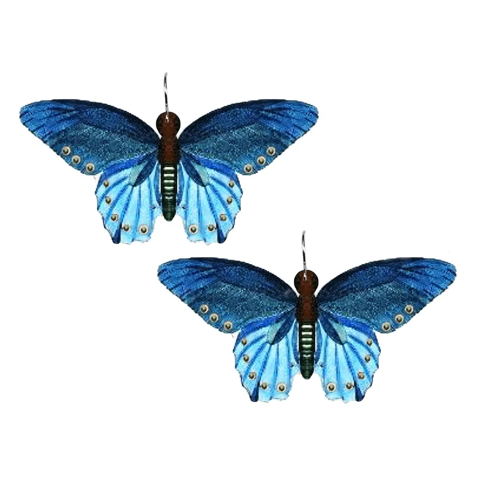 Blue Morpho Butterfly Earrings EA26