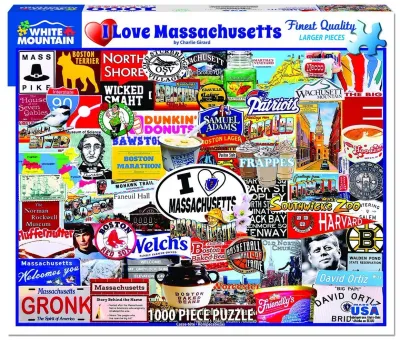 I Love Massachusetts (1408pz) - 1000 Piece Jigsaw Puzzle