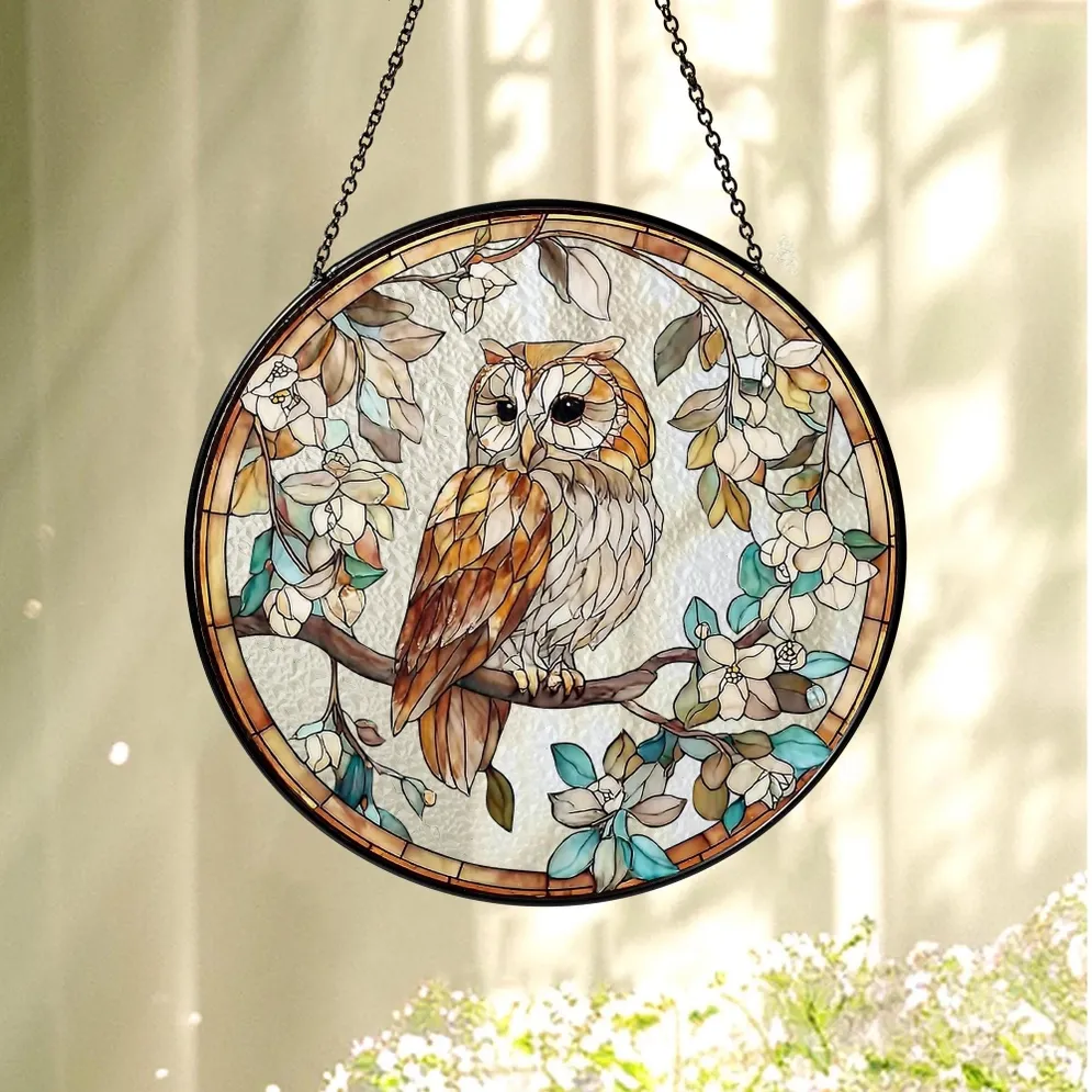 Owl 3.5inch Glass Suncatcher