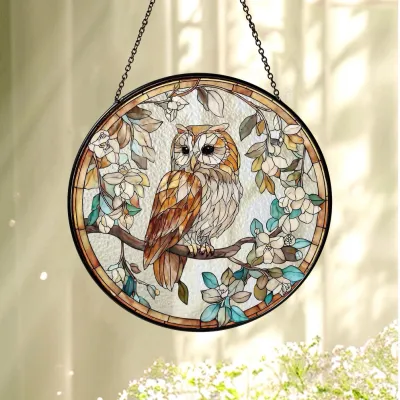 Owl 3.5inch Glass Suncatcher