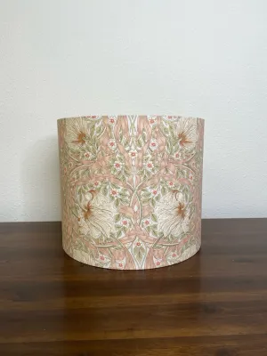 William Morris Pimpernel Blush Handmade Lampshade&nbsp; - 10 inches White Lining