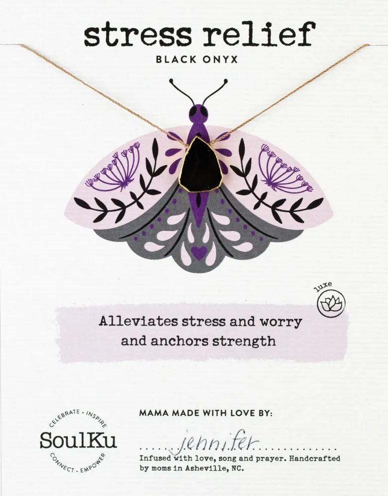 Black Onyx Alchemy Necklace for Stress Relief