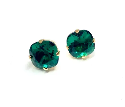 Emerald Gold plated Small dazzling studs