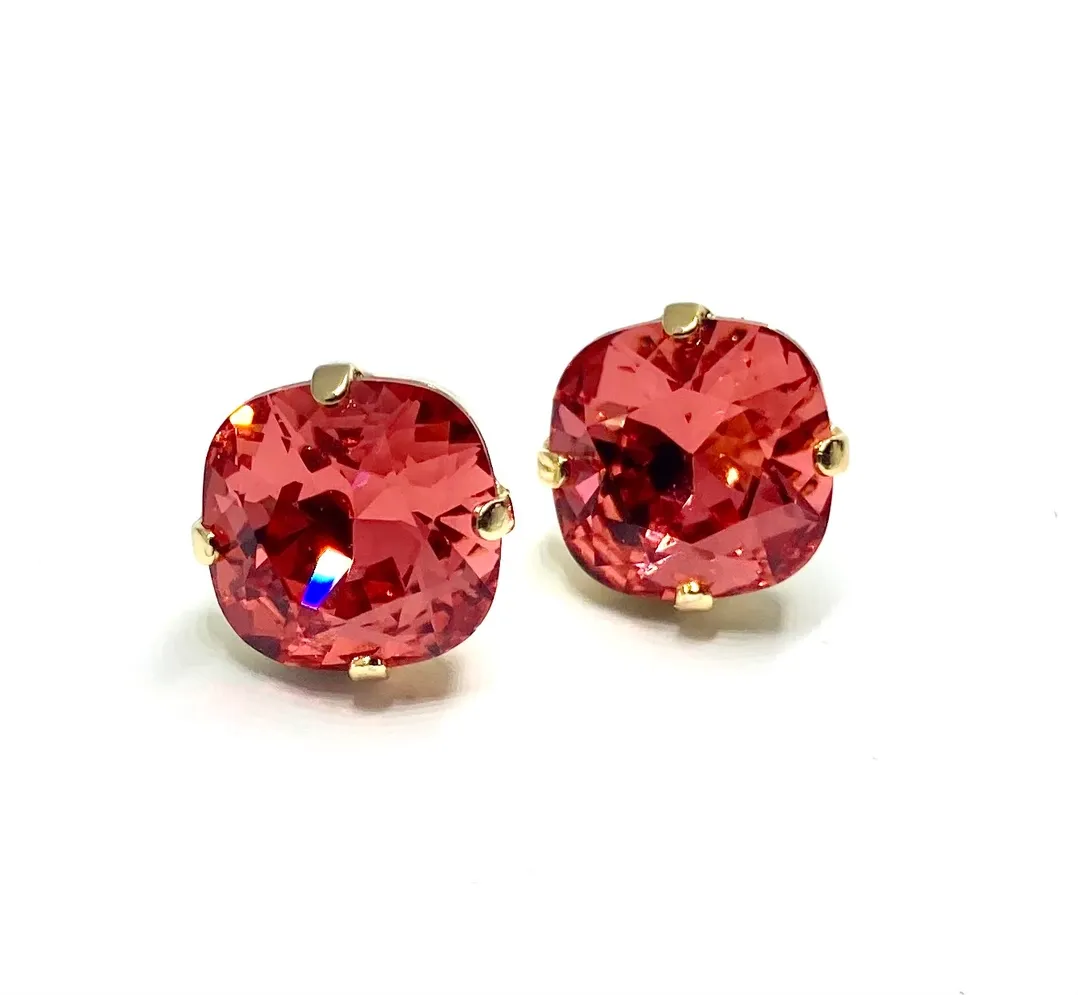 Gladiolus Gold plated Small dazzling studs