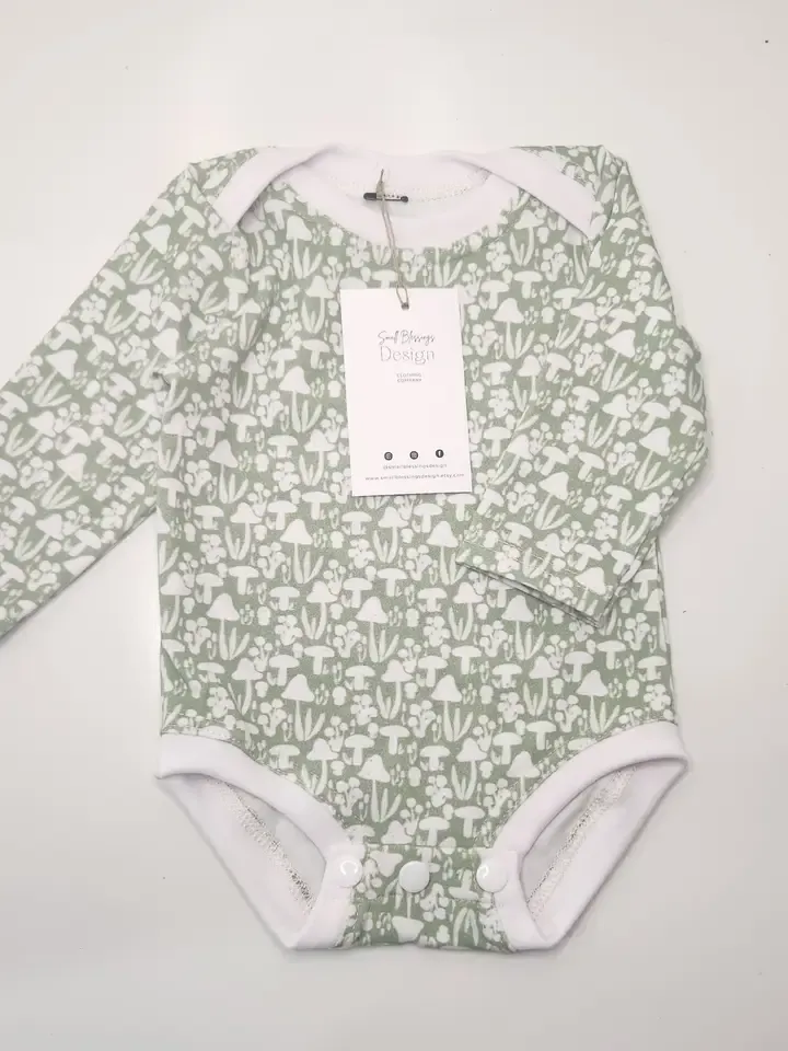 Mushroom Green 0-3 M Long Sleeve