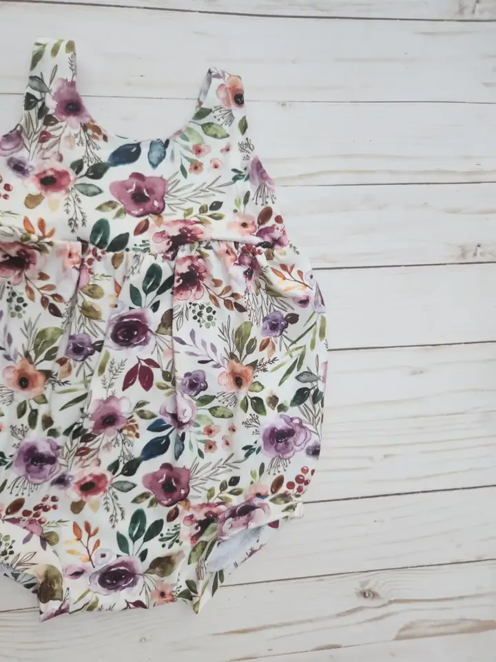 Floral bubble romper 9 M