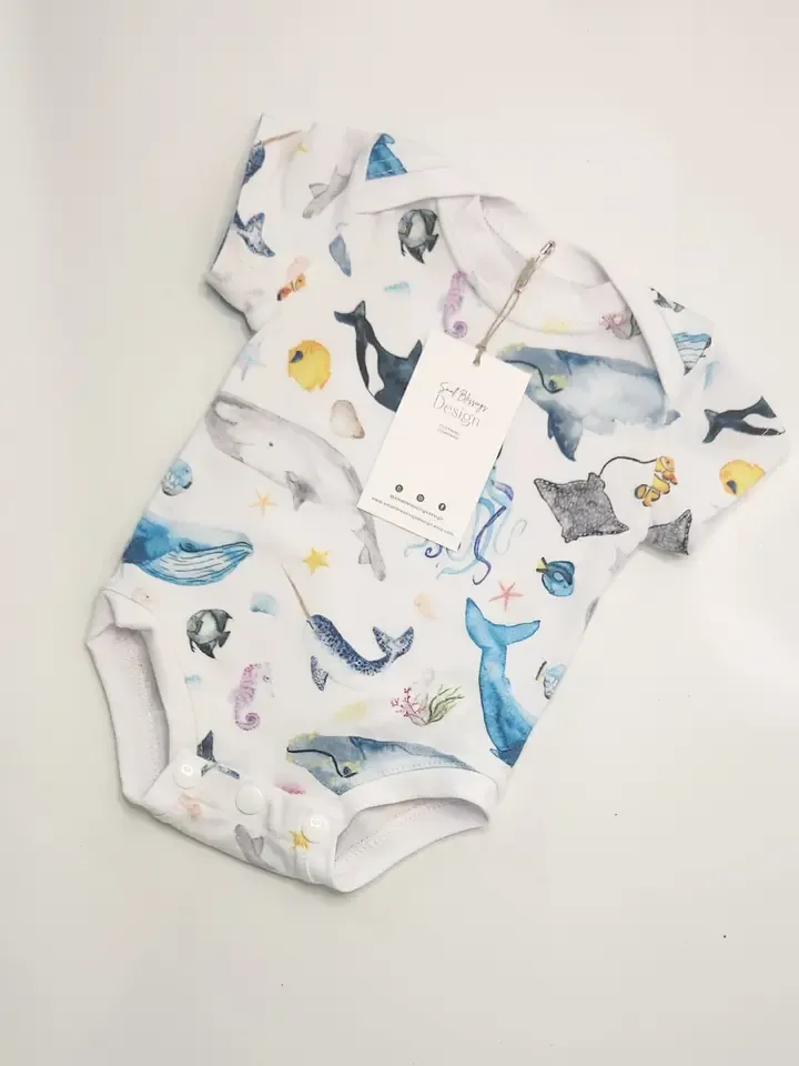 Whale Octopus 0-3 M Short Sleeve