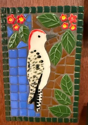 Red Bellied Woodpecker Mosaic 4 X 6