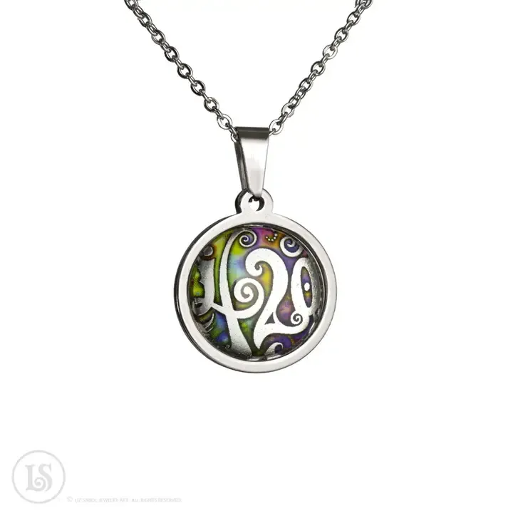 420 Pendant, 19mm - Silver-tone Stainless Steel