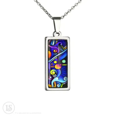Abstract Dreams #1 Pendant - Silver-tone Stainless Steel