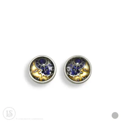 Harvest Moon Stud Earrings - Silver-tone Stainless Steel