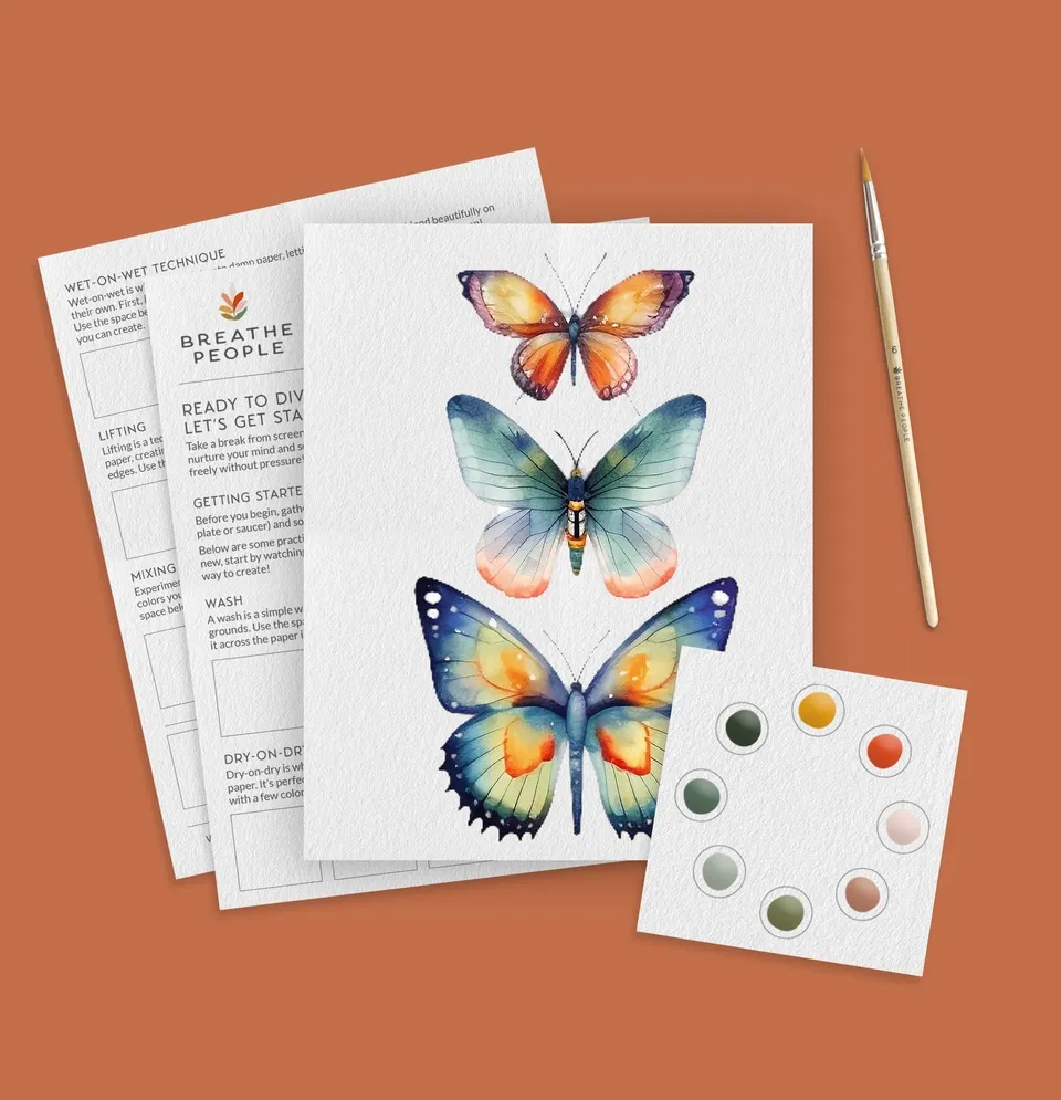 Butterflies Watercolor Paint Set