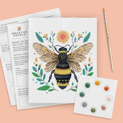 Honey Bee Watercolor Paint Set