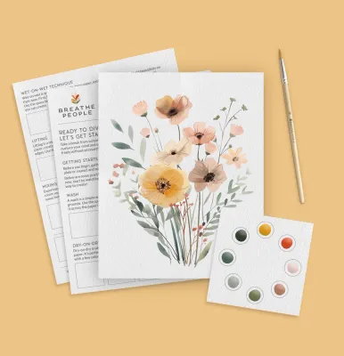 Wildflowers Watercolor Paint Set
