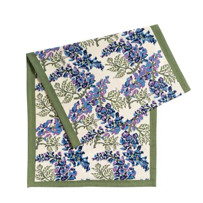 Wisteria Blue &amp; Green | Table Runners - 16" x 72"