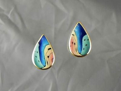 Salmon Post Earring
