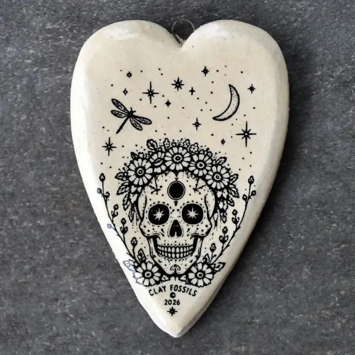 Day of the Dead, handmade USA, gift, boxed, pottery