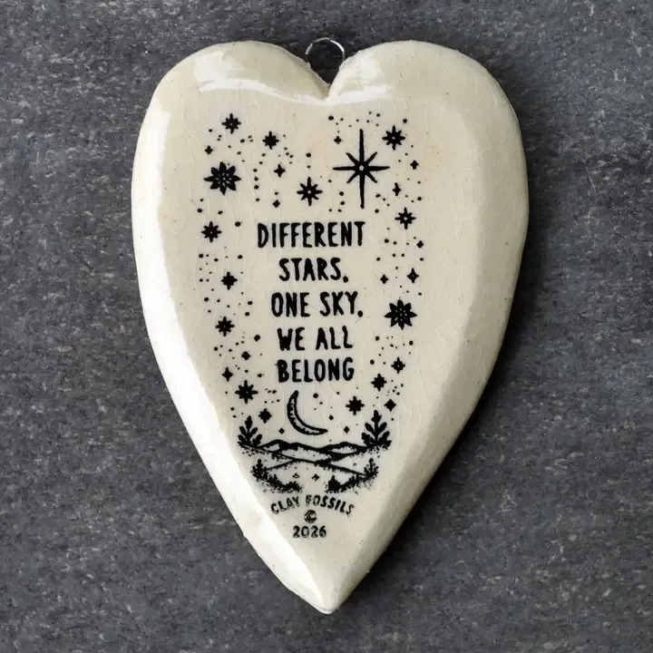 Different Stars one sky, handmade USA gift boxed, pottery