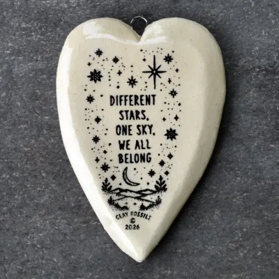 Different Stars one sky, handmade USA gift boxed, pottery