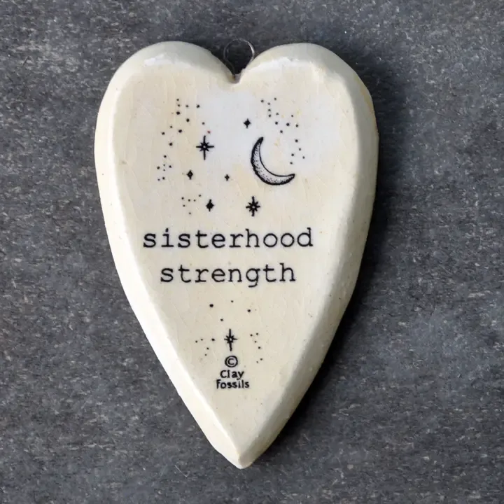 Sisterhood Strength, handmade USA, pottery, boxed gift
