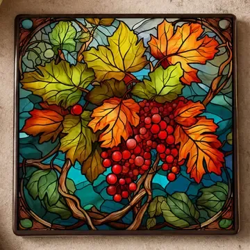 Fall Leaves Ceramic Trivet