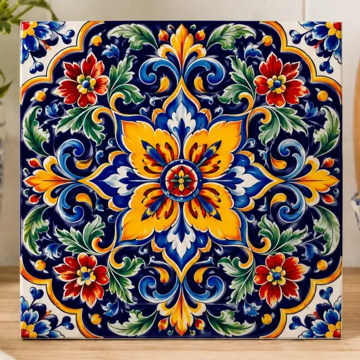 Talavera Floral Ceramic Trivet