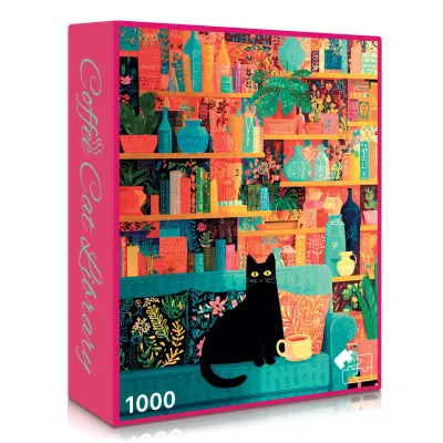 Coffee Cat Library - 1000 Piece