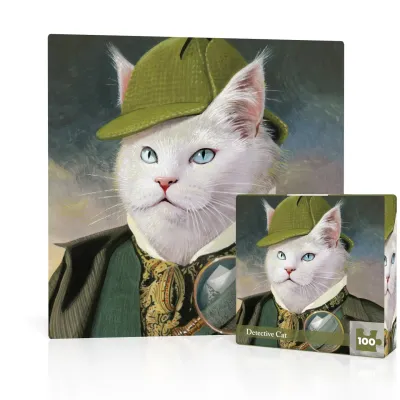 Snowball - Cat Detective Mini - 100 Piece Mini Puzzle