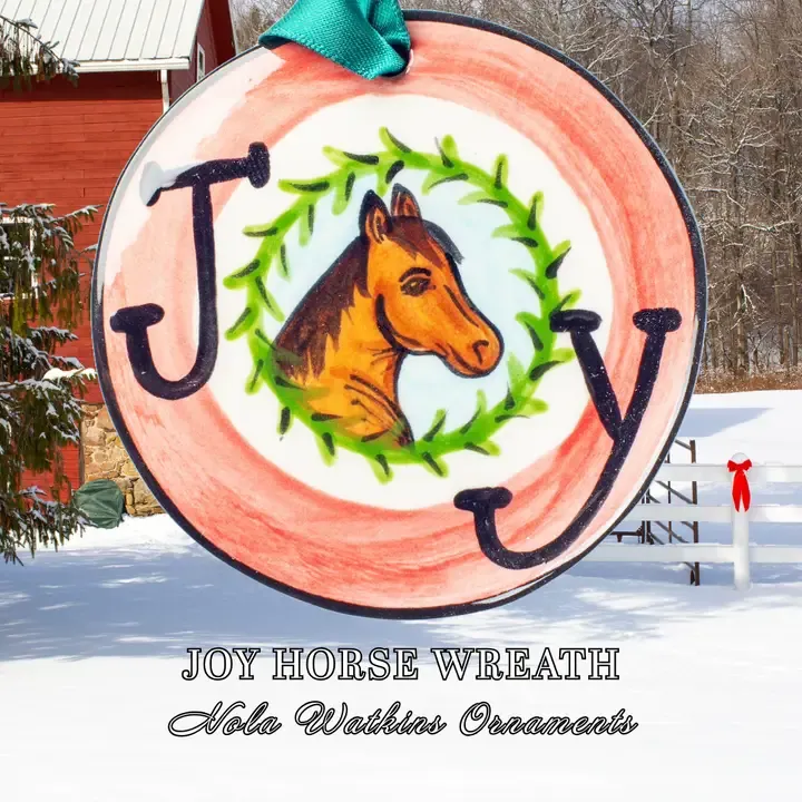 Joy Horse Wreath Christmas Ornament HOLIDAY MERCH NO RETURN